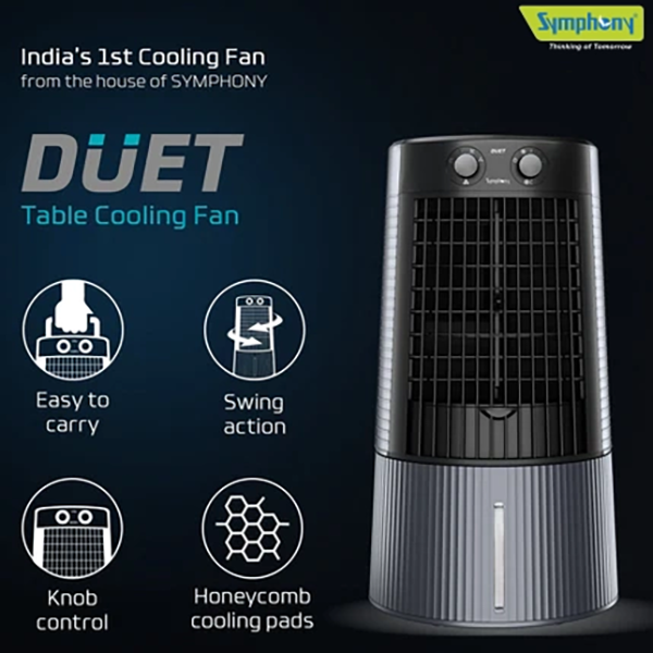 Buy Symphony 6 Litres Duet Cooling Fan Powerful Personal Table Cooling Fan - Vasanth and Co